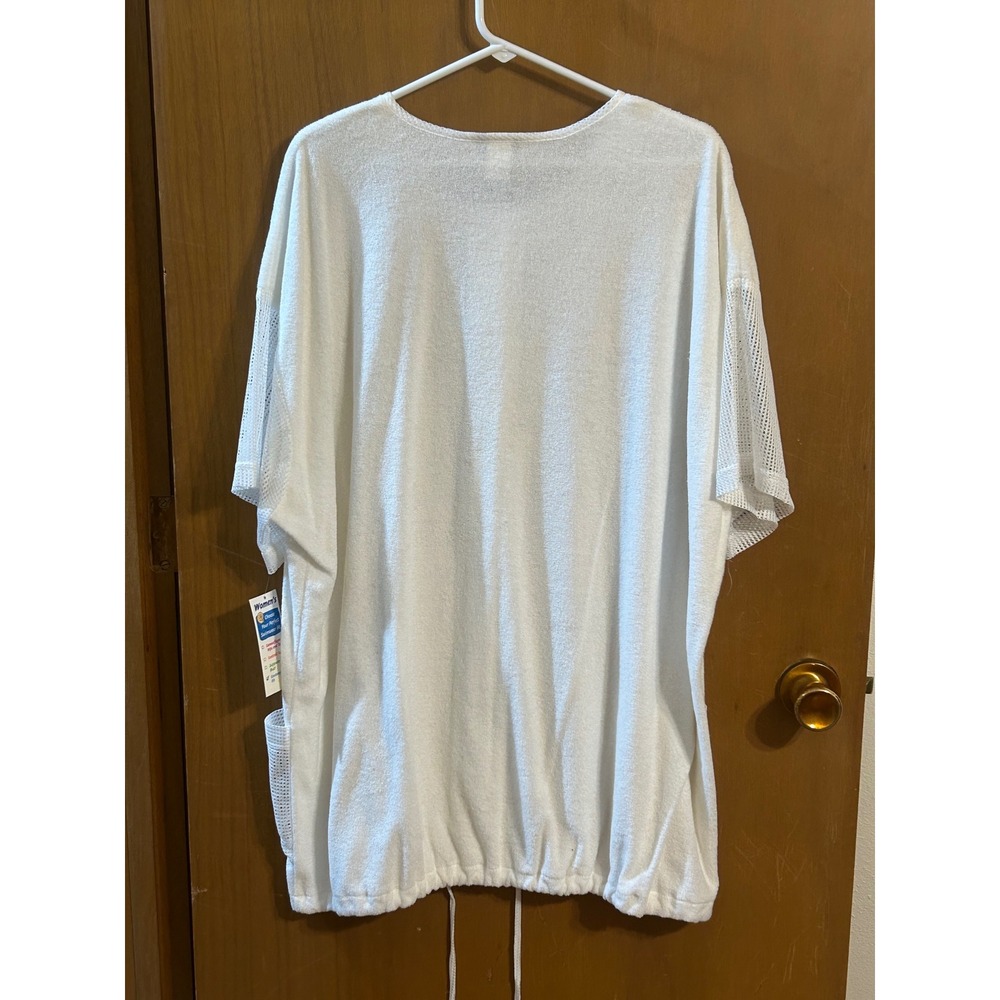 VTG 90s White Swim Cover Up Plus Size 22W Sears Cover Zone Made in‎ USA NWT - Picture 6 of 7